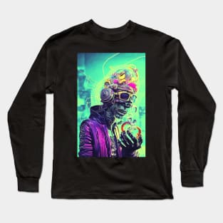 CYBERPUNK FUTURE MONKEY DONUT Long Sleeve T-Shirt